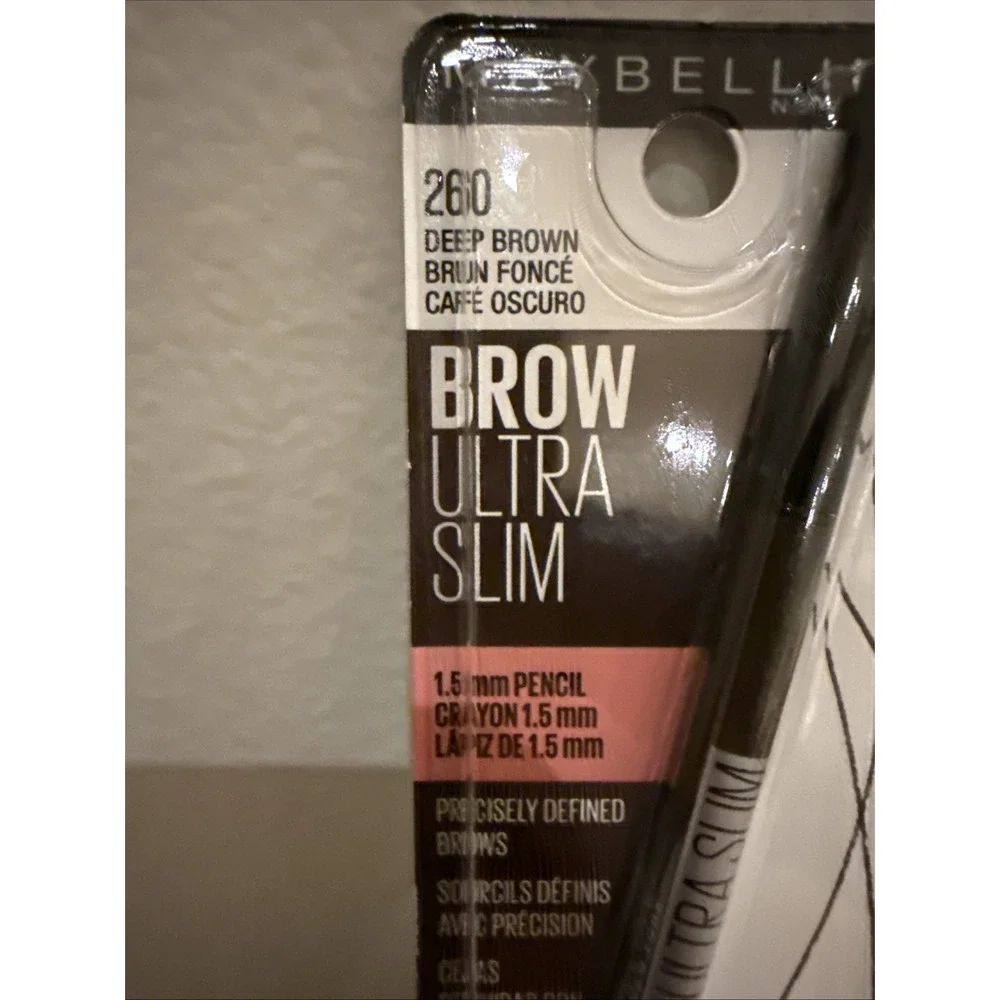 Maybelline Brow Ultra Slim Eyebrow Definer Pencil, Deep Brown 260, 0.003 oz‎